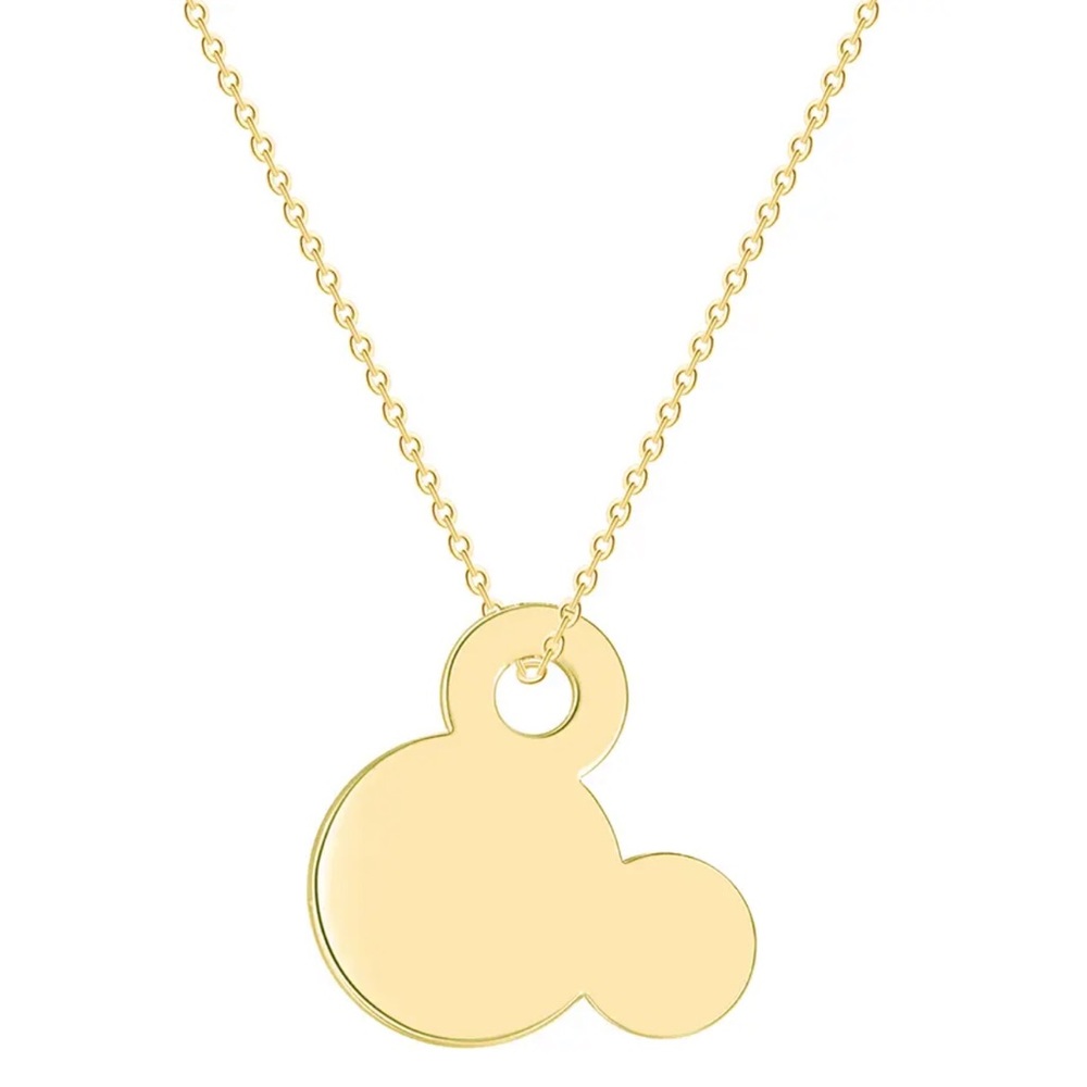 GOLD Minimalist Mickey Stainless Steel Necklace GIFT - Picture 3 of 9